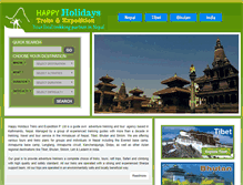 Tablet Screenshot of holidaynepaltrek.com